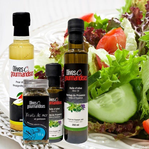 Olives et gourmandises - Huiles d'olive, balsamiques, vinaigrettes et épices