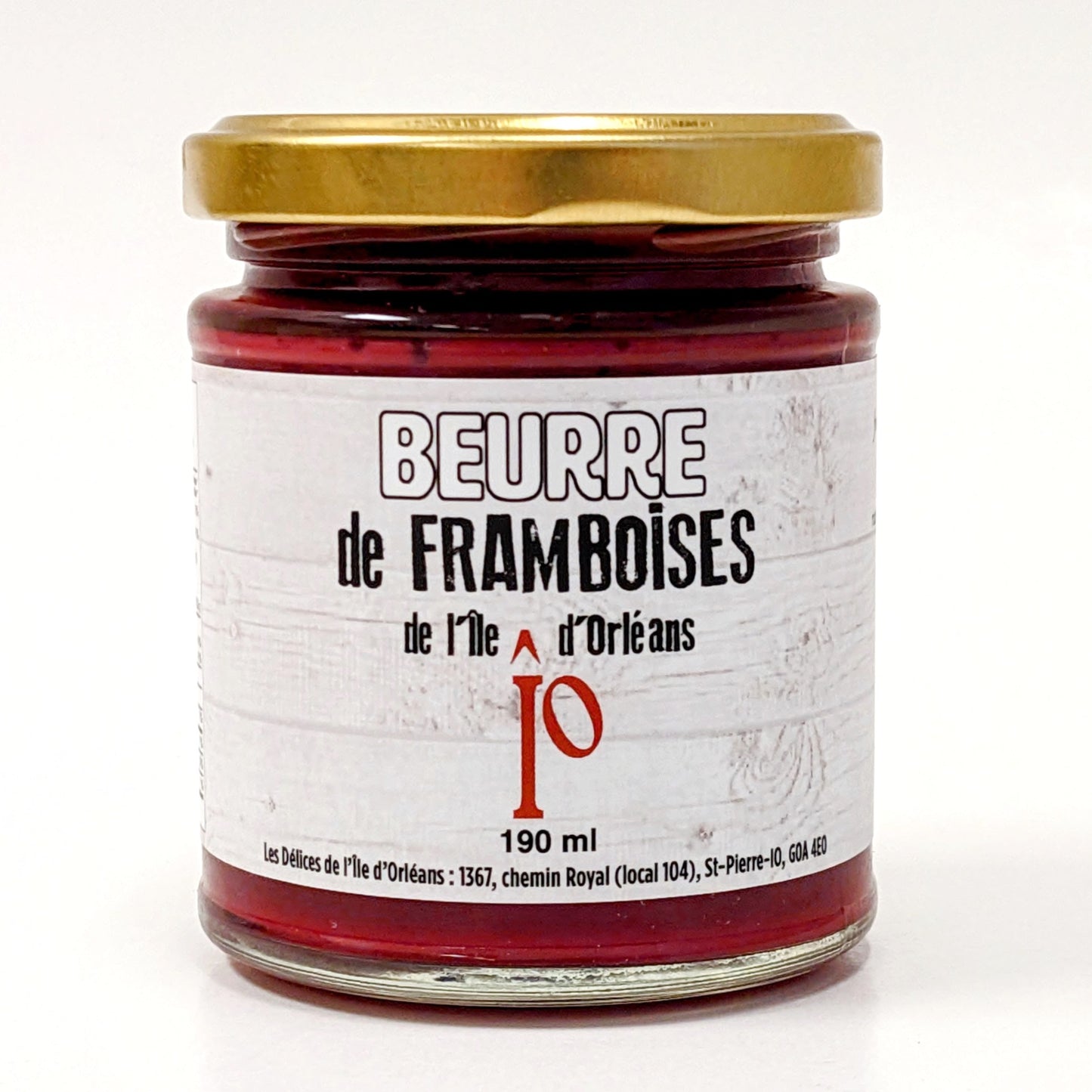Beurre de framboises de l'Île d'Orléans