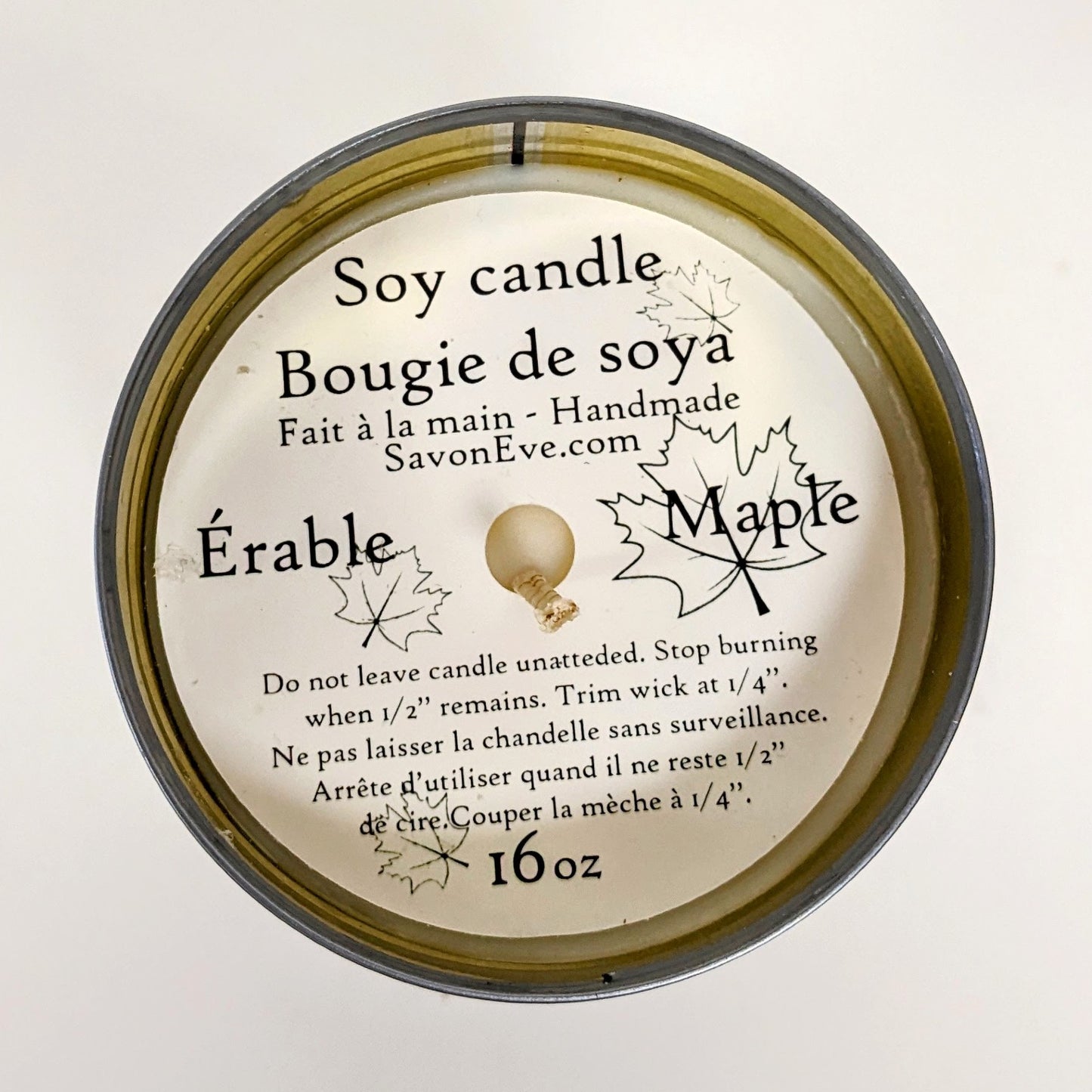 Bougie à l'érable - Savon Ève