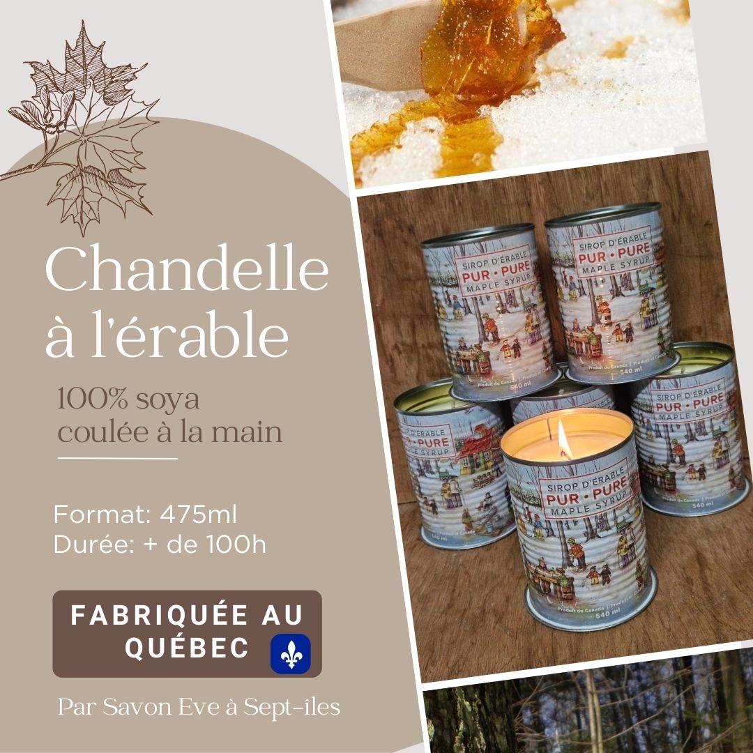 Chandelle à l'érable - Savon Ève