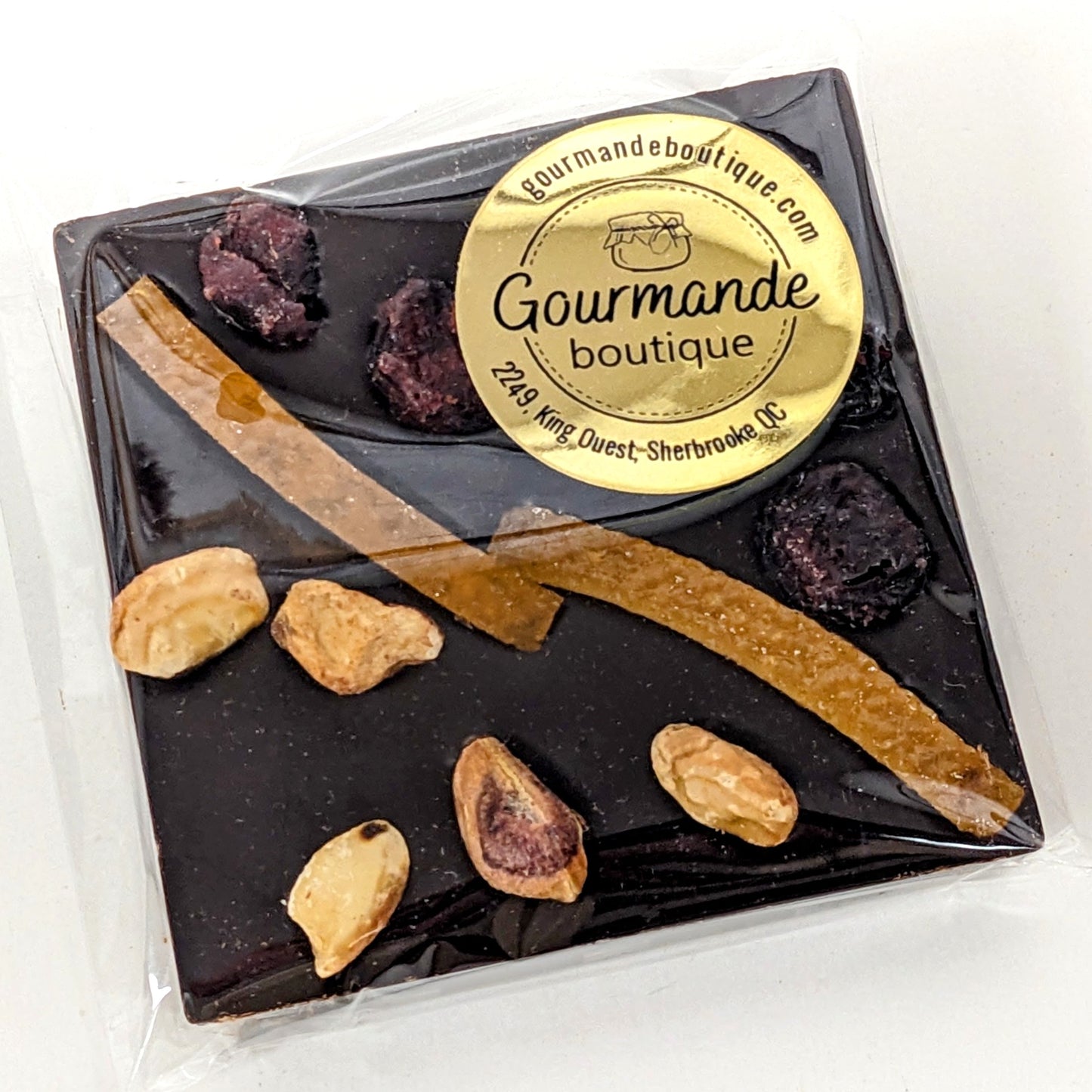 Tablette de chocolat noir avec fruits séchés - Gourmande boutique
