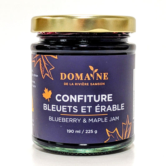 Confiture bleuets et érable - Domaine de la rivière Samson