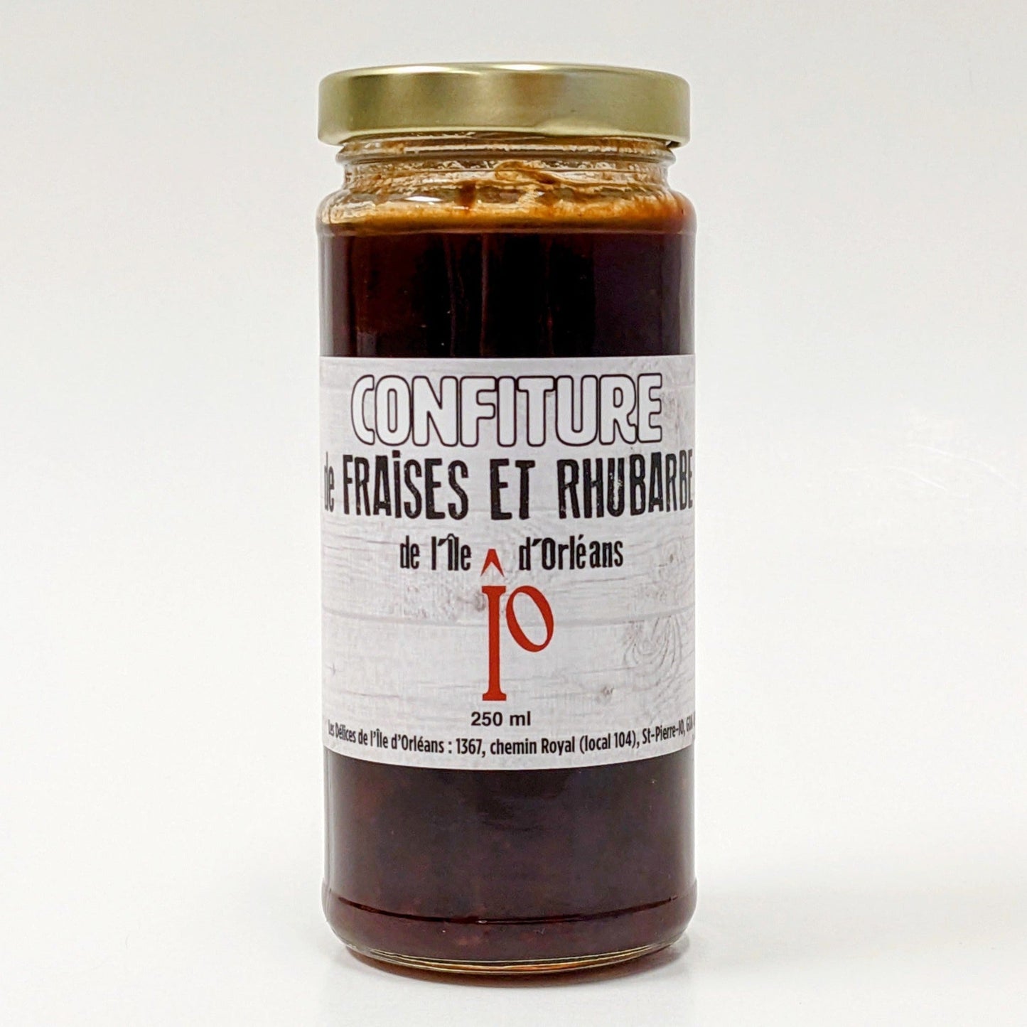 Confiture de fraises et rhubarbe Les Délices de l'Île d'Orléans