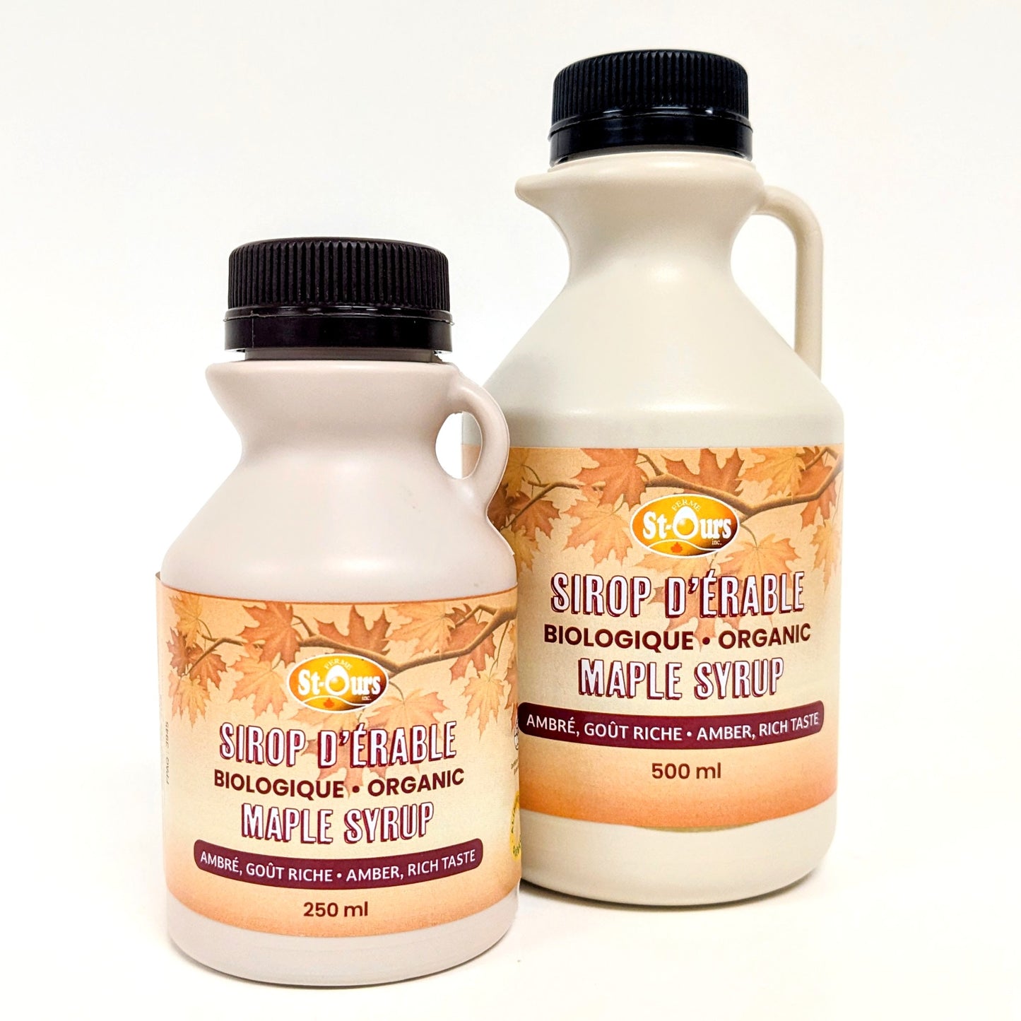 Sirop d'érable ambré biologique en cruchon - Ferme St-Ours