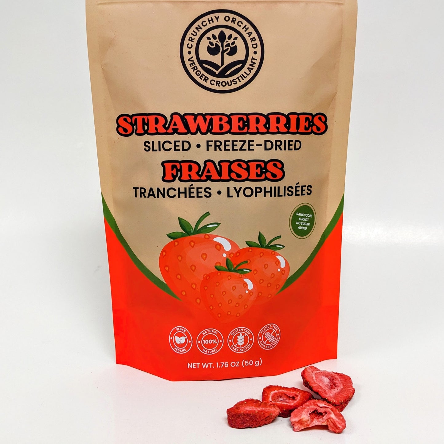 Fraises tranchées lyophilisées - Verger croustillant