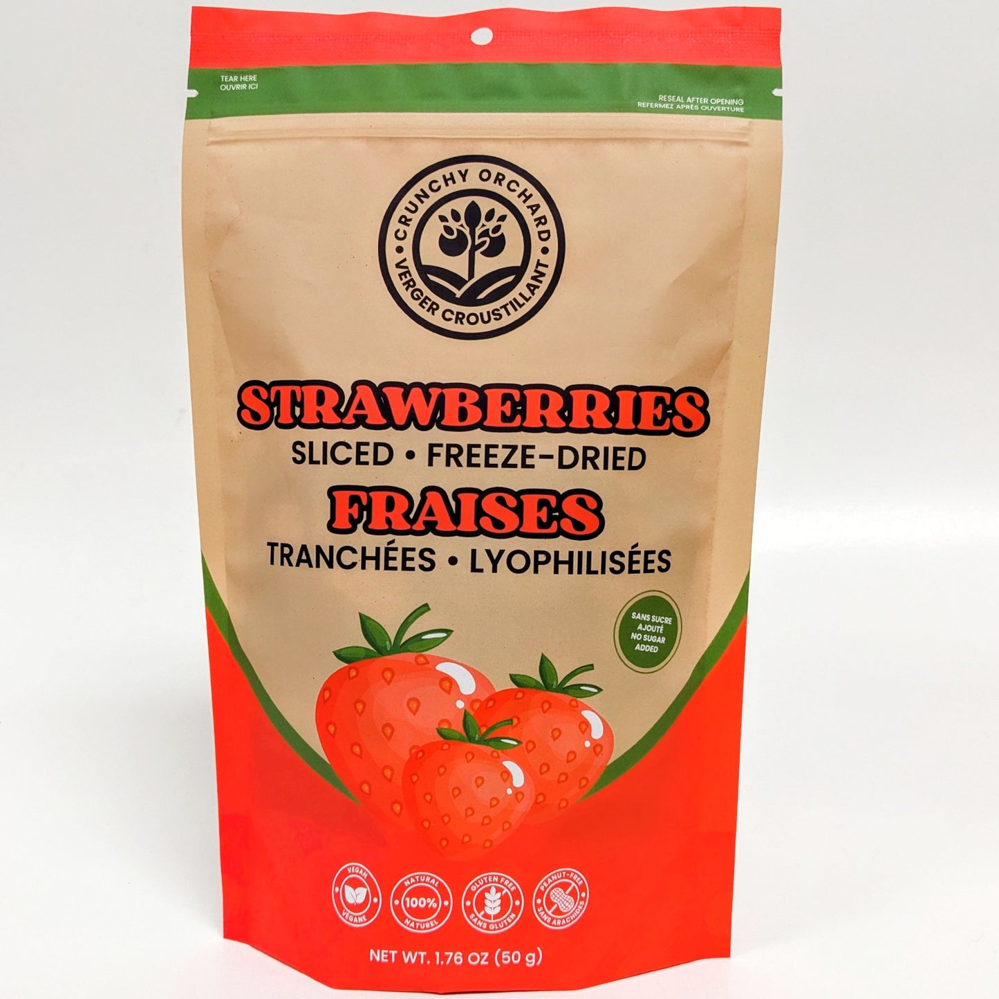Fraises tranchées lyophilisées - Verger croustillant