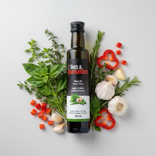 Huile d'olive Herbes de Toscane - Olives et gourmandises