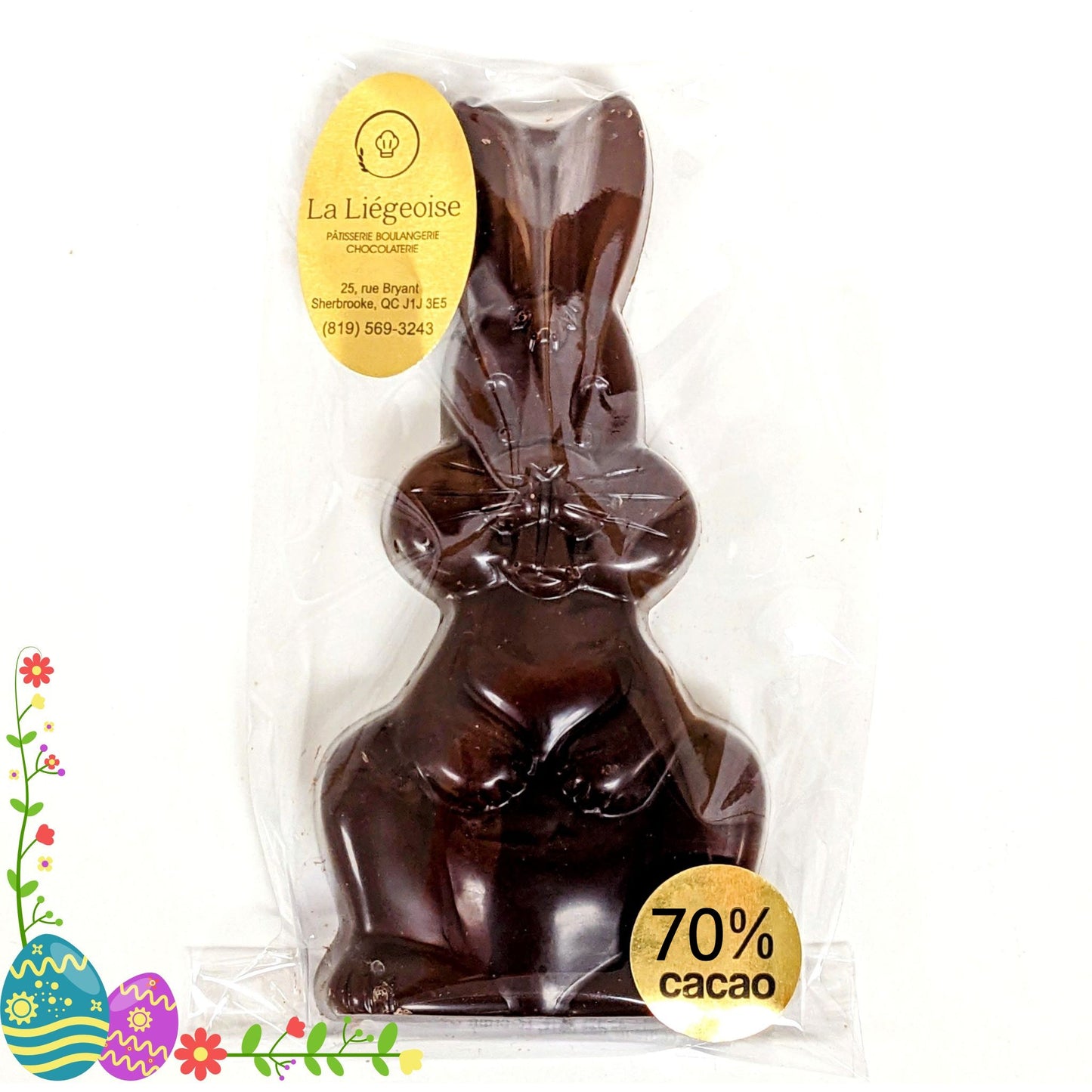 Lapin de Pâques en chocolat noir - La Liégeoise