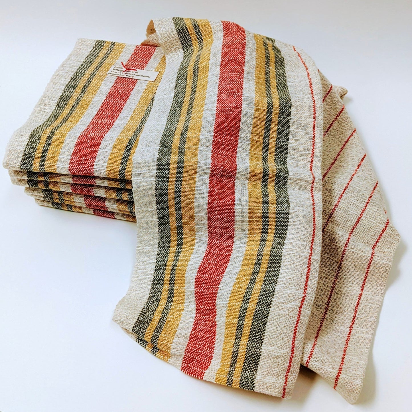 Linge à vaisselle en coton et lin - Ghislaine Ross