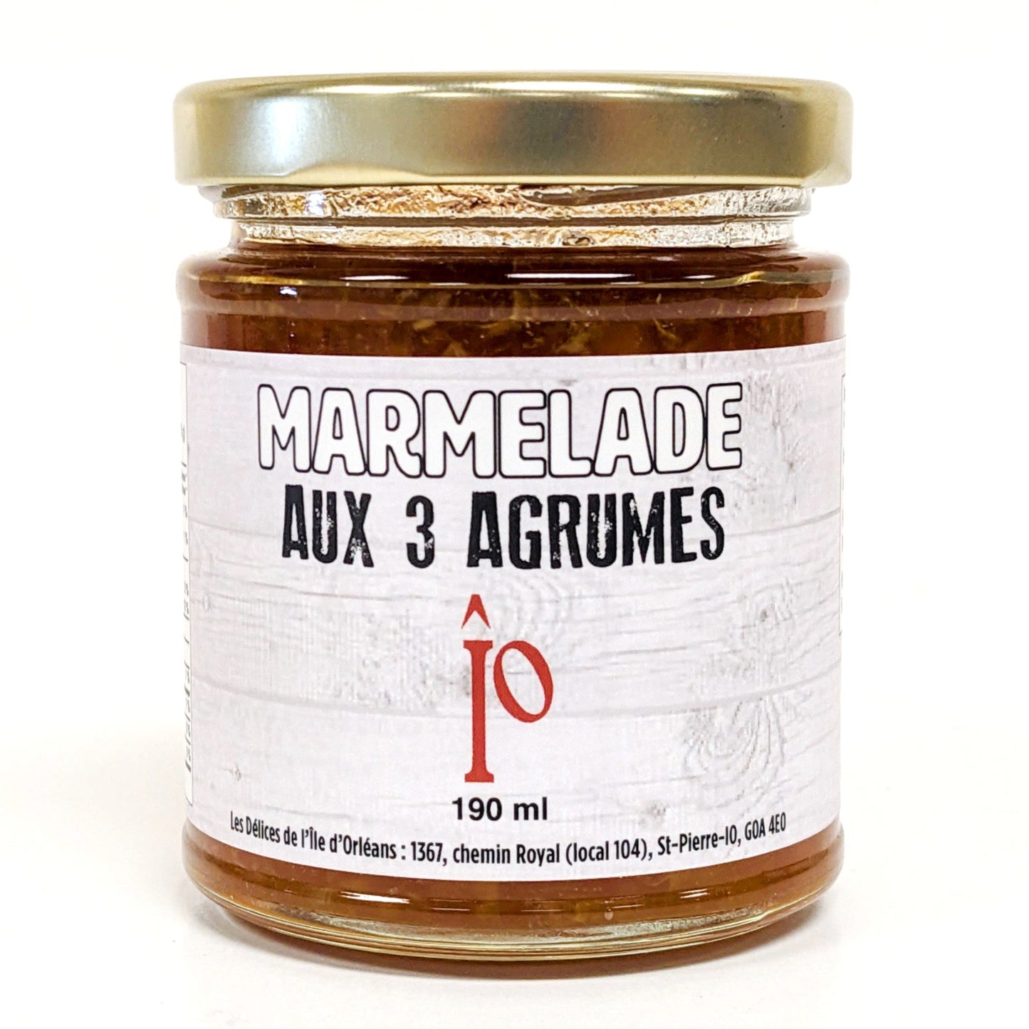 Marmelade aux 3 agrumes Les Délices de l'Île d'Orléans