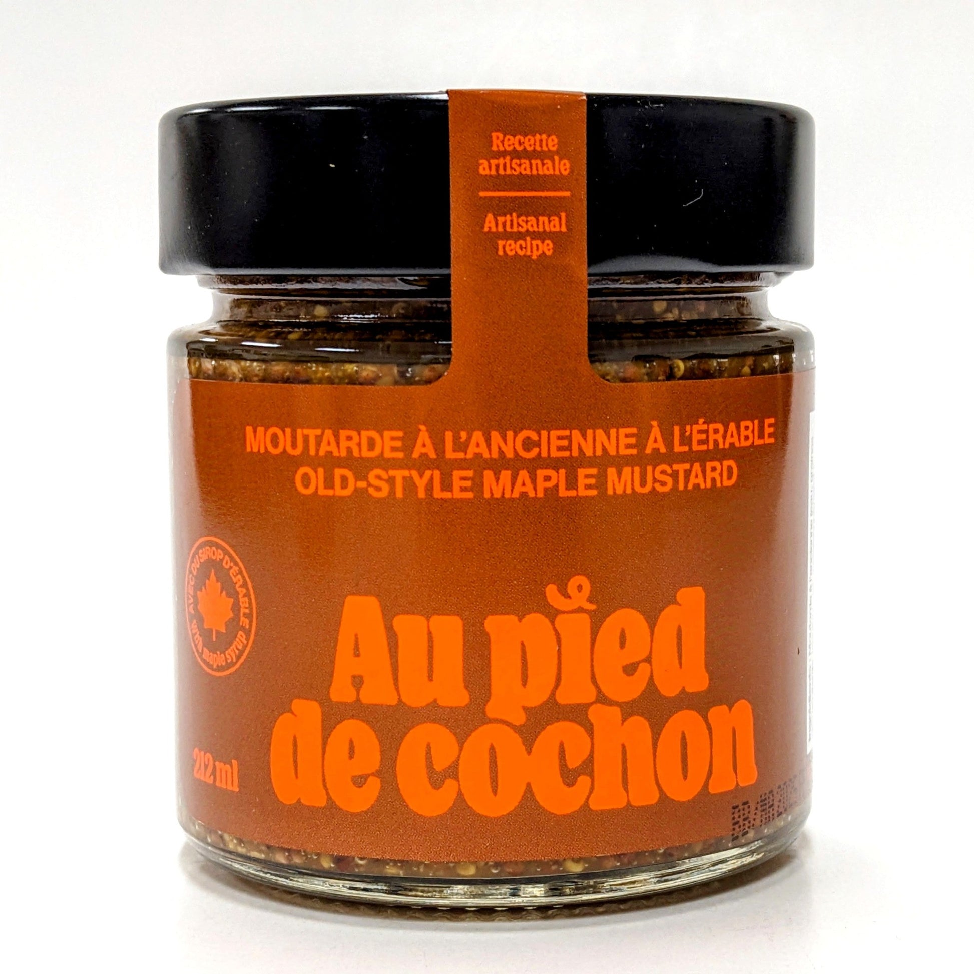 Moutarde à l'ancienne à l'érable - Au Pied de cochon