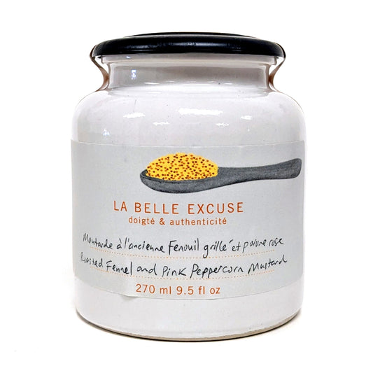 Moutarde à l'ancienne Fenouil grillé et poivre rose - La Belle Excuse