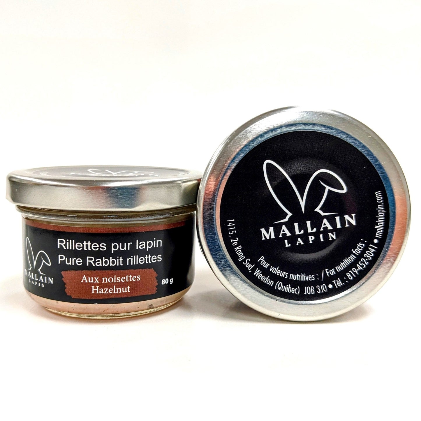 Rillettes pur lapin aux noisettes - Mallain Lapin