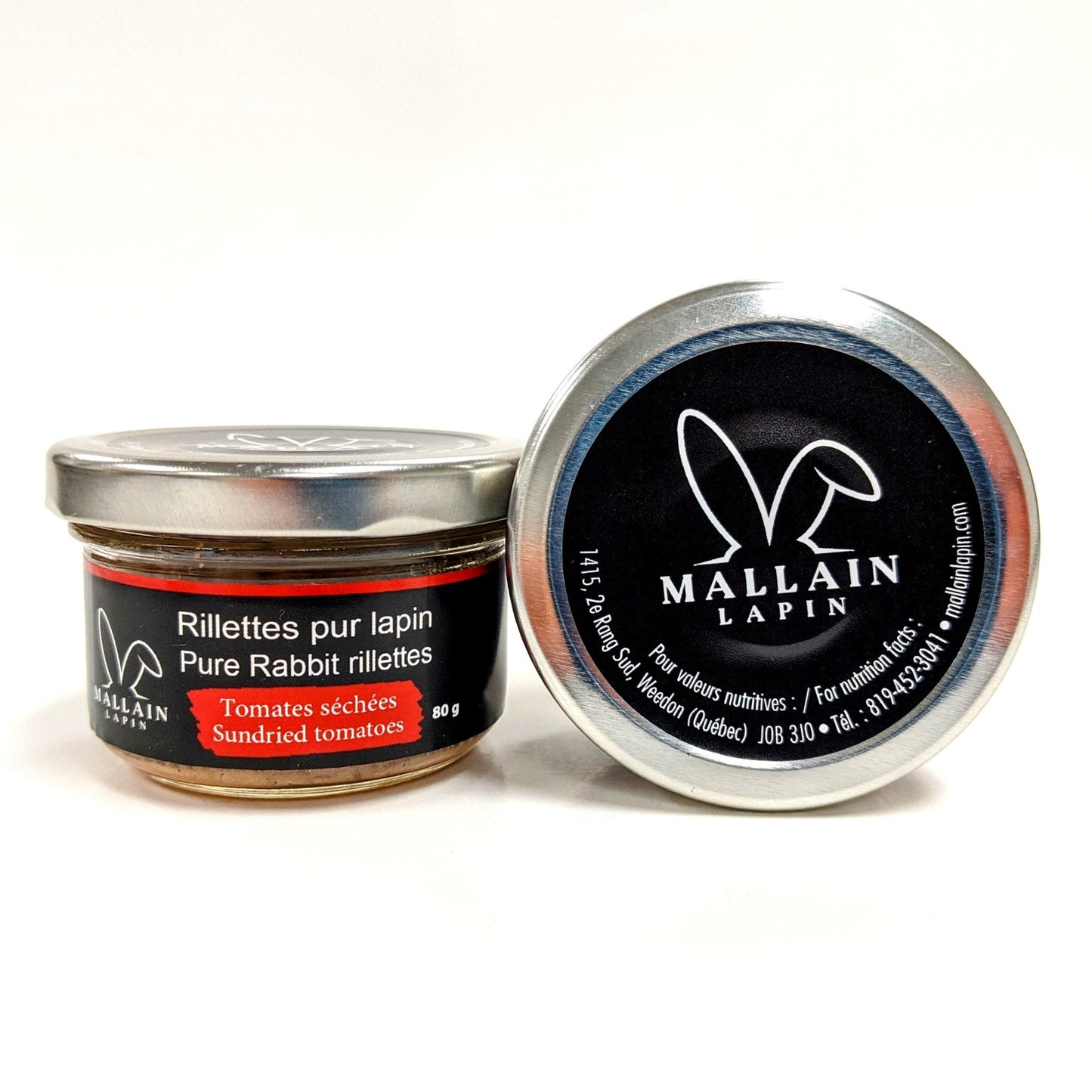 Rillettes pur lapin aux tomates séchées - Mallain Lapin