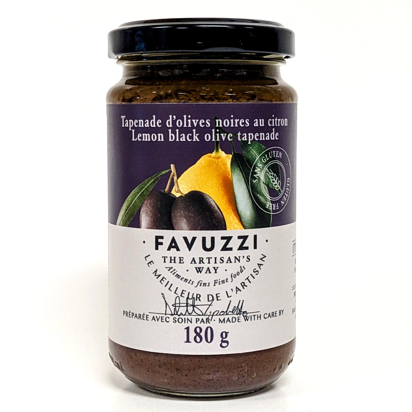Tapenade d'olives noires au citron - Favuzzi