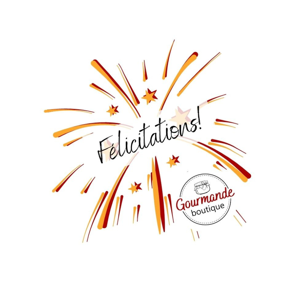 Décoration Félicitations pour coffret cadeau