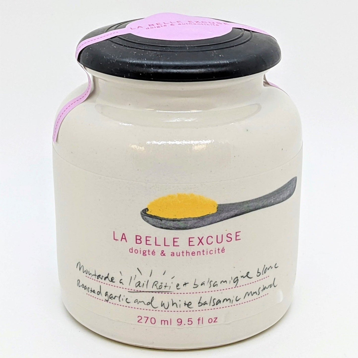Moutarde à l’ail rôti et balsamique blanc La Belle Excuse