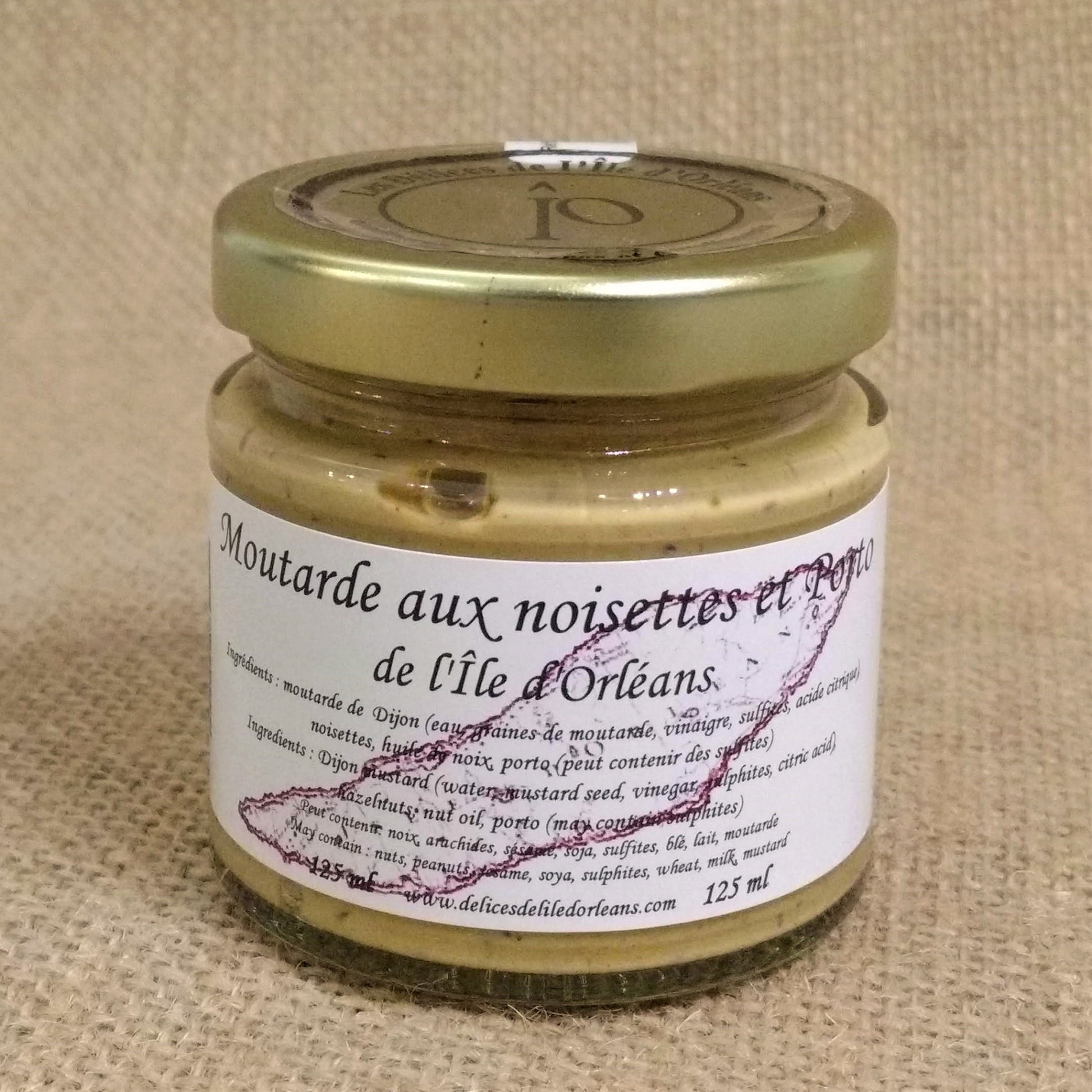 Moutarde aux noisettes et porto Délices de l'Île d'Orléans