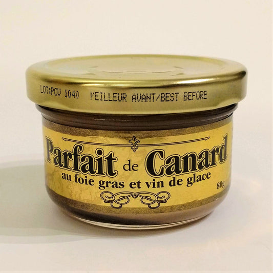 Parfait de canard au foie gras et vin de glace