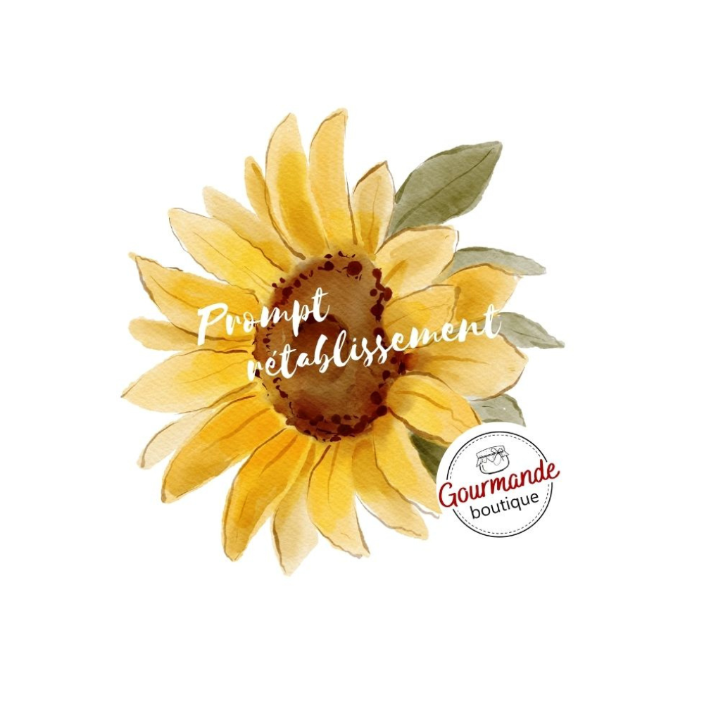 Décoration Prompt rétablissement pour coffret cadeau