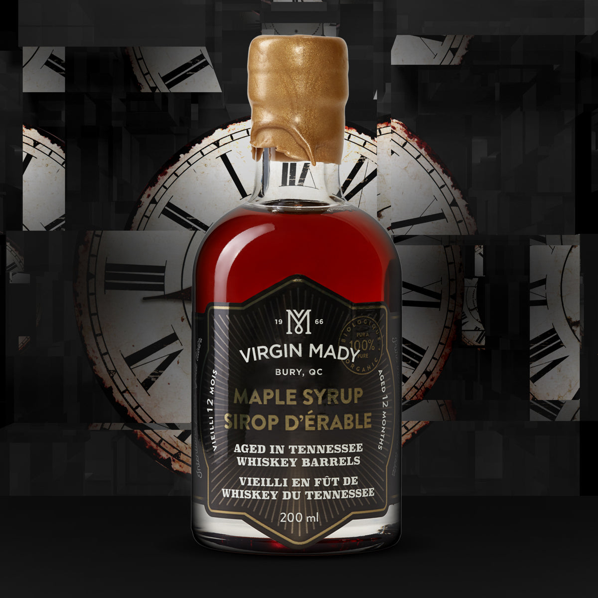 Sirop d'érable vieilli en fût de whiskey du Tennessee 12 mois