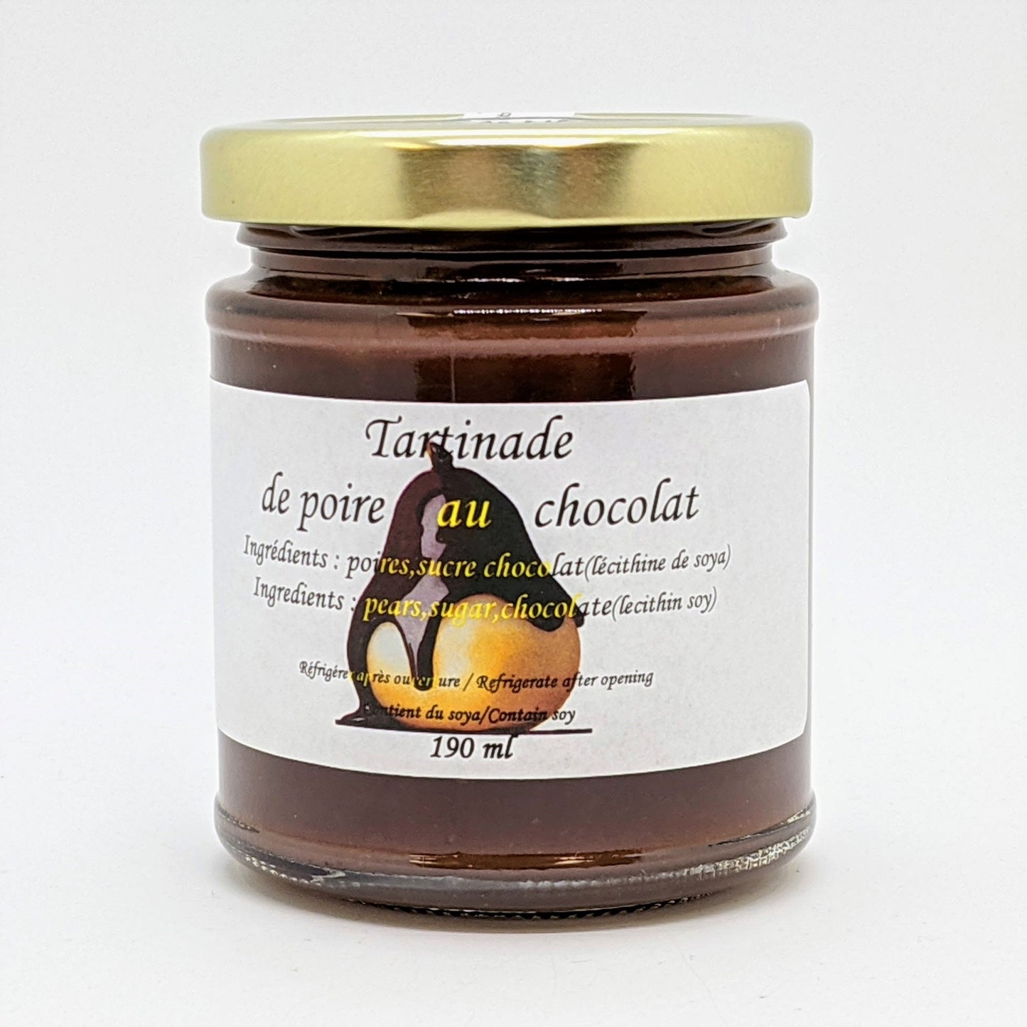 Tartinade de poire au chocolat