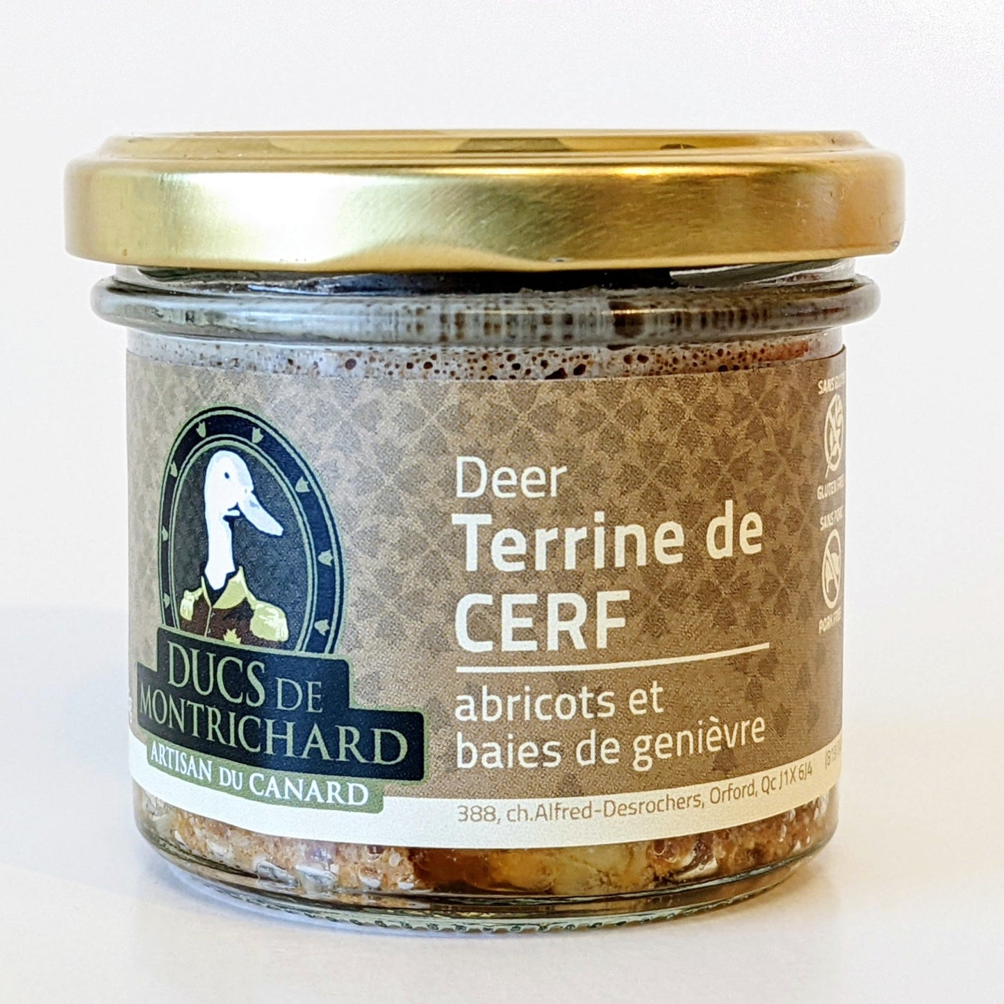 Terrine de cerf rouge abricots et baies de genièvre Ducs de Montrichard