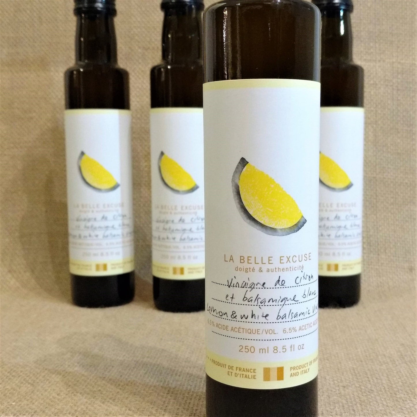 Vinaigre de citron et balsamique blanc