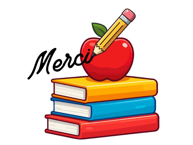 Merci professeur - Cadeaux pour la fin des classes