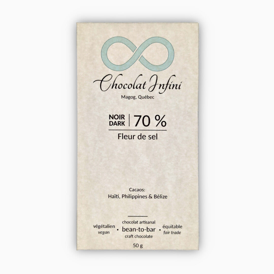 Chocolat noir 70 % - Fleur de sel - Chocolat Infini