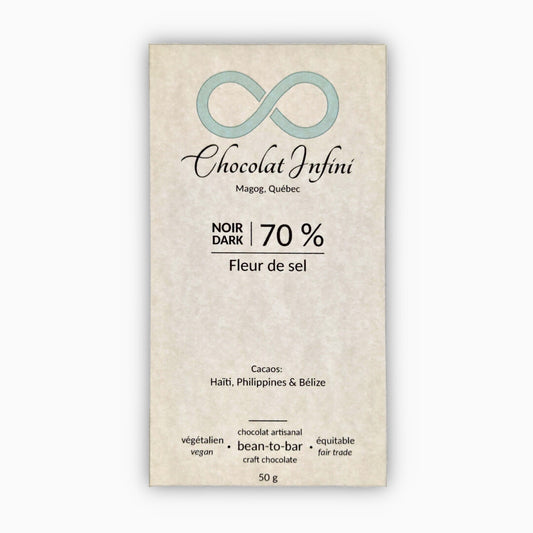Chocolat noir 70 % - Fleur de sel - Chocolat Infini