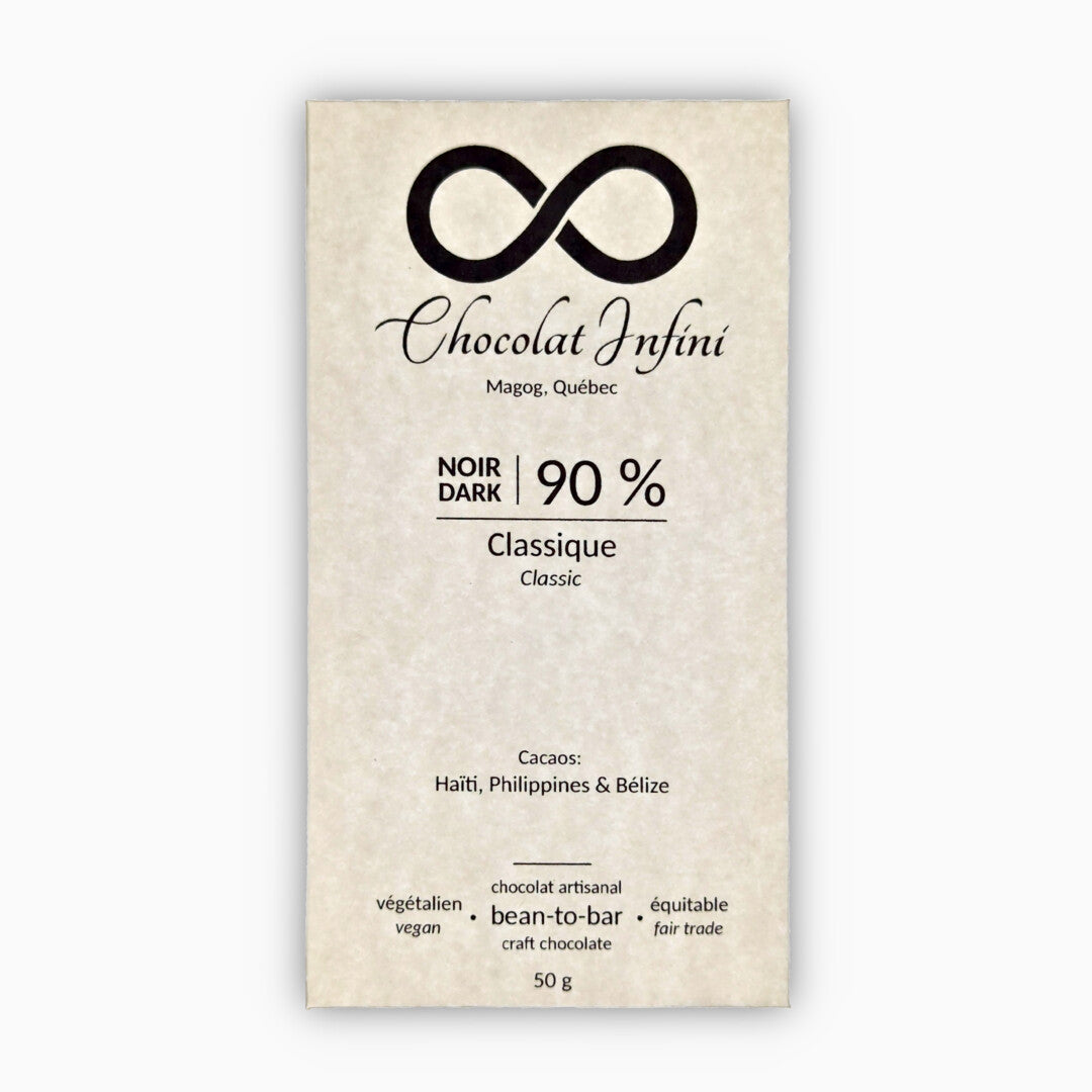 Chocolat noir 90 % - Classique - Chocolat Infini