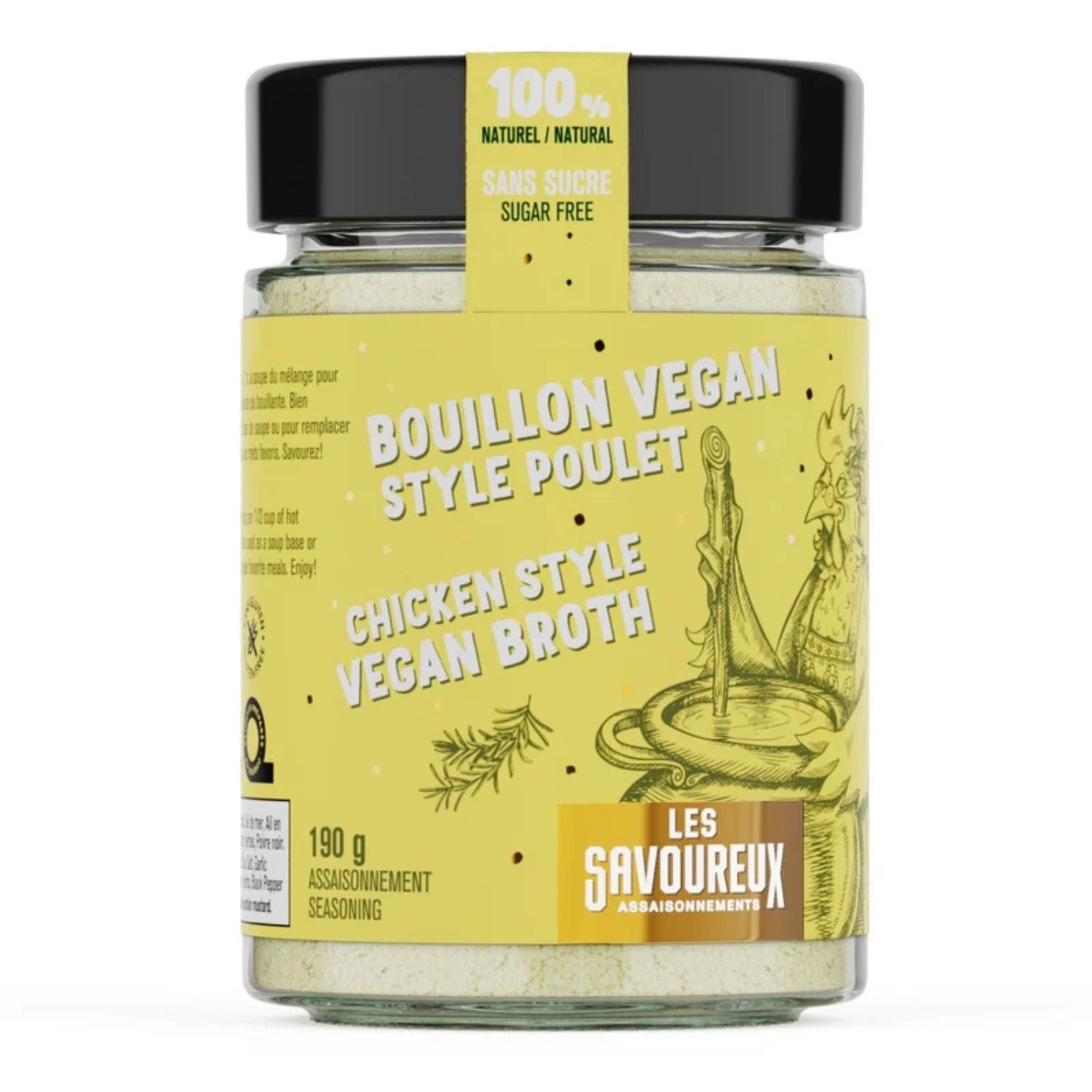 Bouillon vegan style poulet