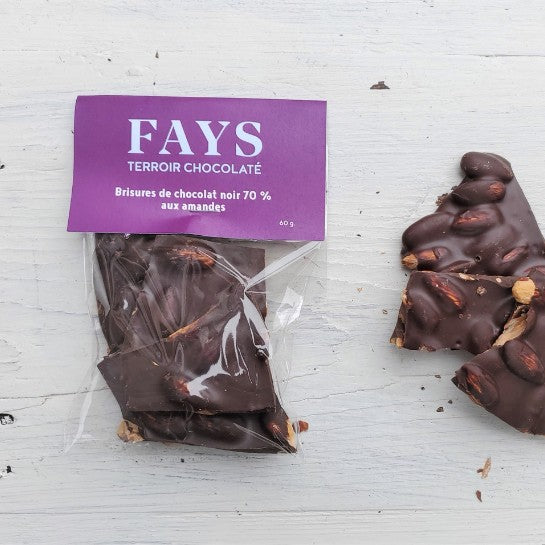 Brisures de chocolat noir aux amandes - Fays