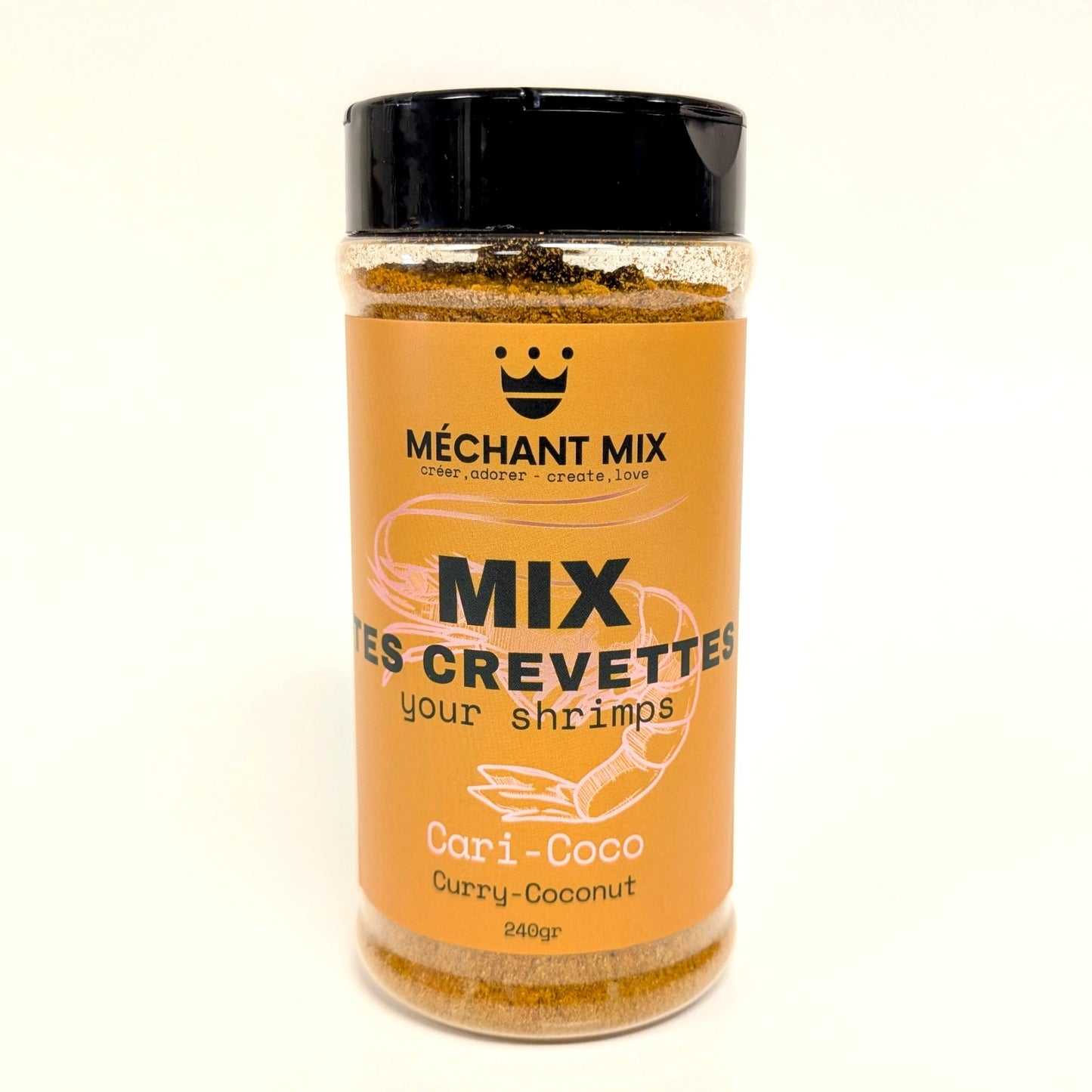 Assaisonnement Cari-coco Mix tes crevettes - Méchant Mix