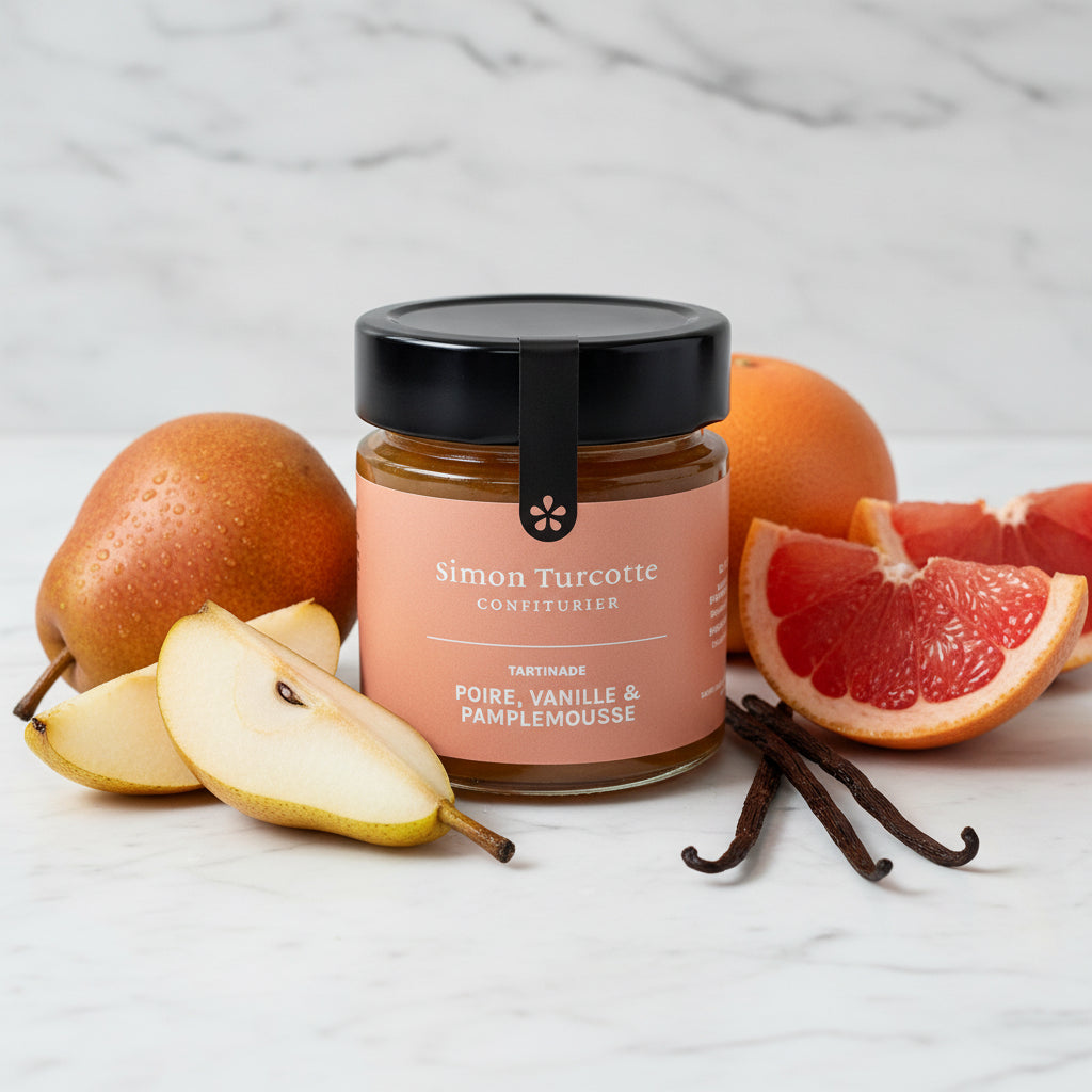 Confiture Poire, vanille et pamplemousse  - Simon Turcotte Confiturier