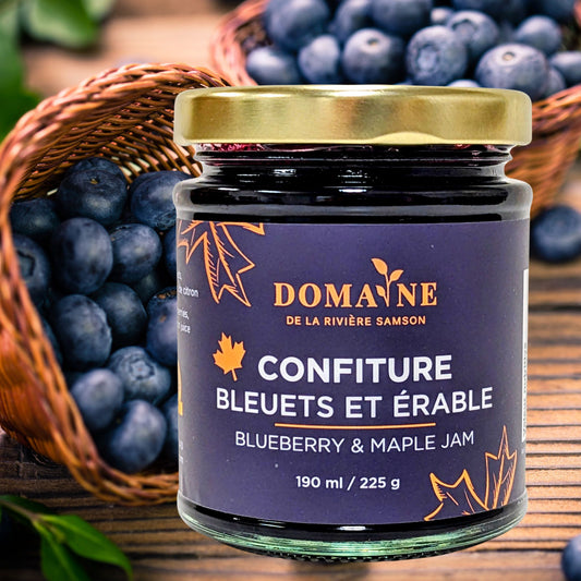 Confiture bleuets et érable - Domaine de la rivière Samson