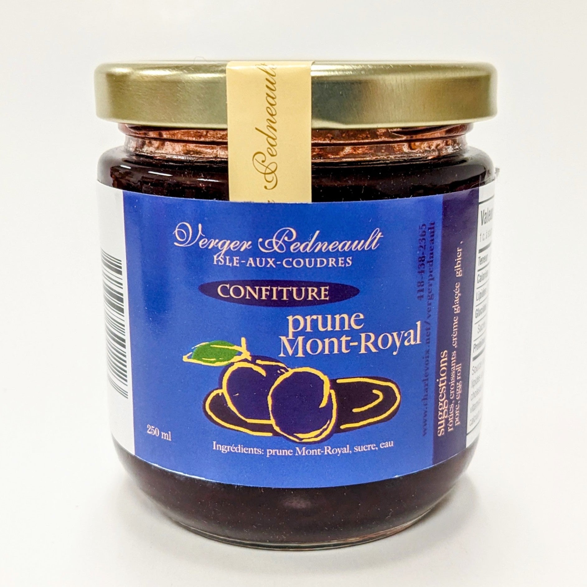 Confiture de prunes Mont-Royal - Verger Pedneault