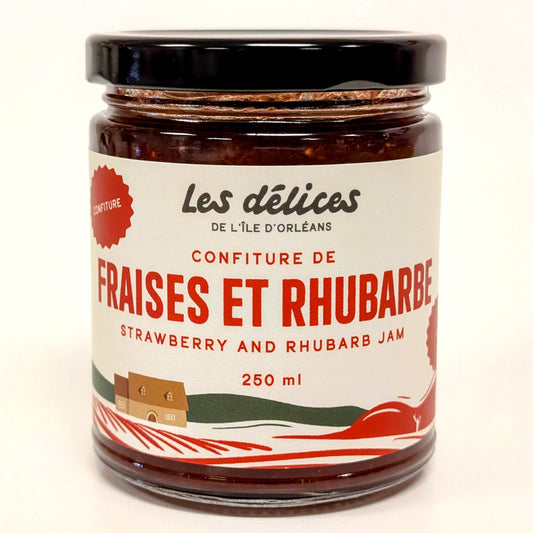 Confiture de fraises et rhubarbe - Les Délices de l'Île d'Orléans