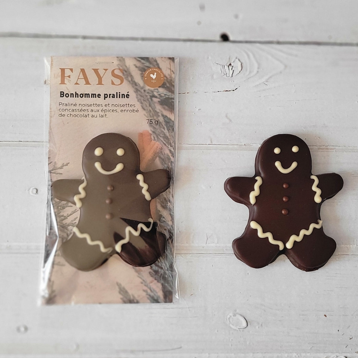 Bonhomme praliné aux épices - Fays Terroir chocolaté