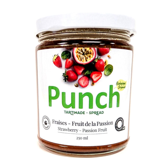 Tartinade Fraises et fruits de la passion - Punch