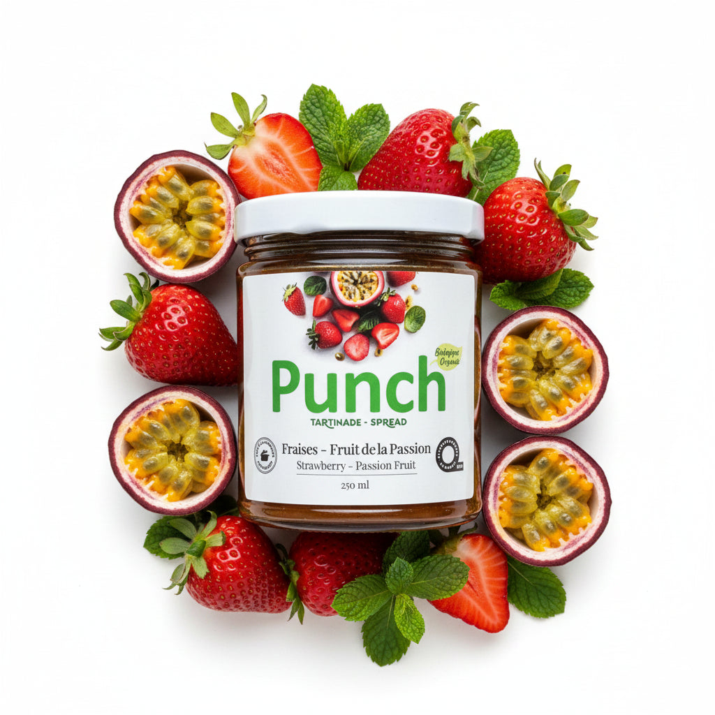 Tartinade Fraises et fruits de la passion - Punch