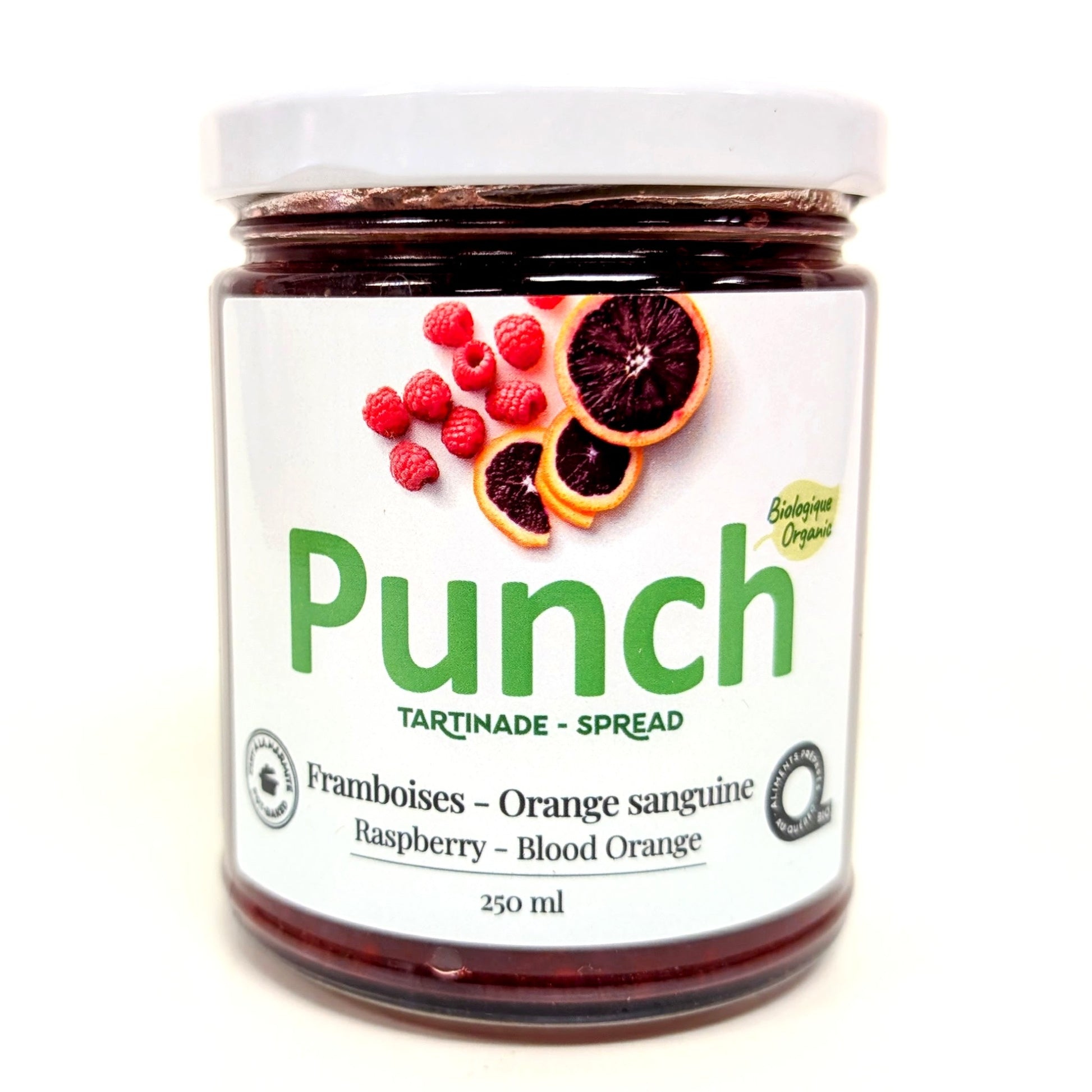 Tartinade Framboises et orange sanguine - Punch