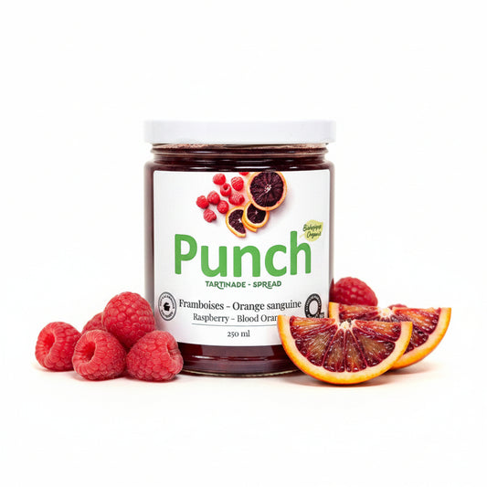 Tartinade Framboises et orange sanguine - Punch