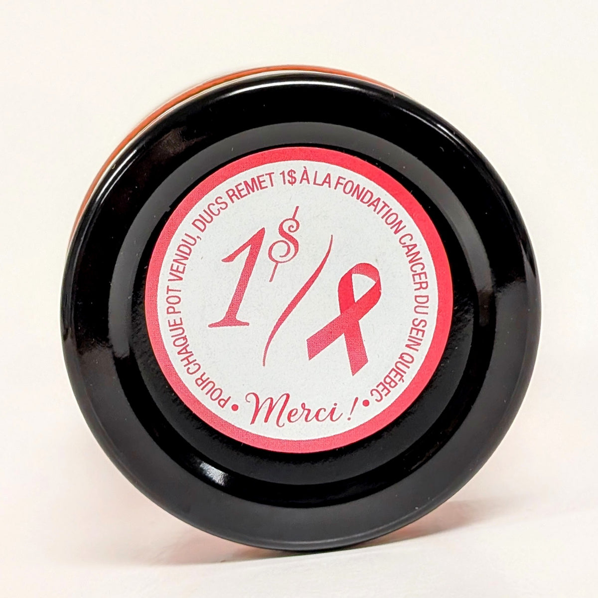 Gelée de rosé - Ducs de Montrichard remet 1 $ à la Fondation du cancer du sein du Québec pour chaque pot vendu