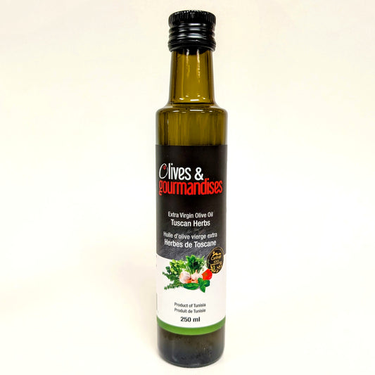 Huile d'olive Herbes de Toscane - Olives et gourmandises