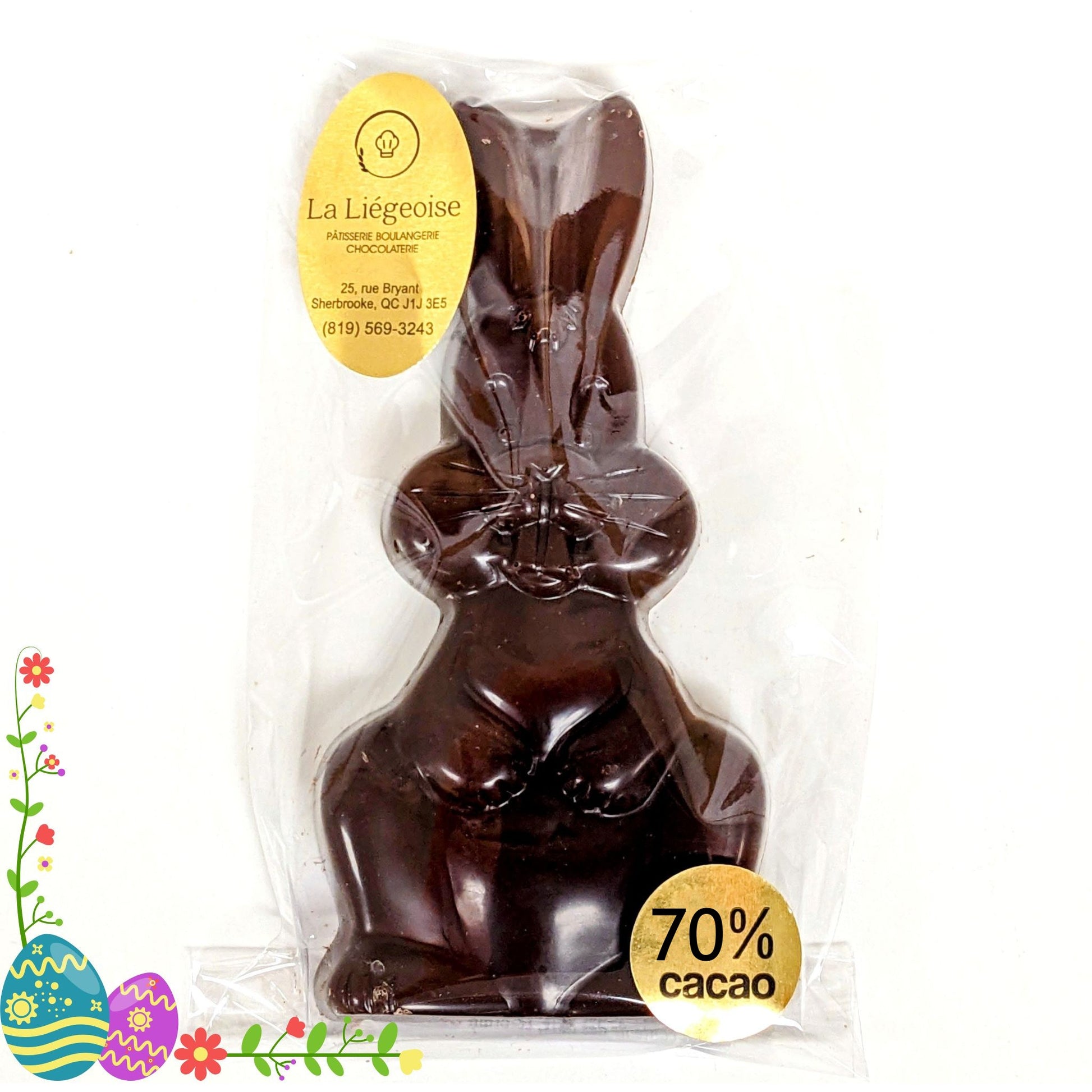 Lapin de Pâques en chocolat noir - La Liégeoise