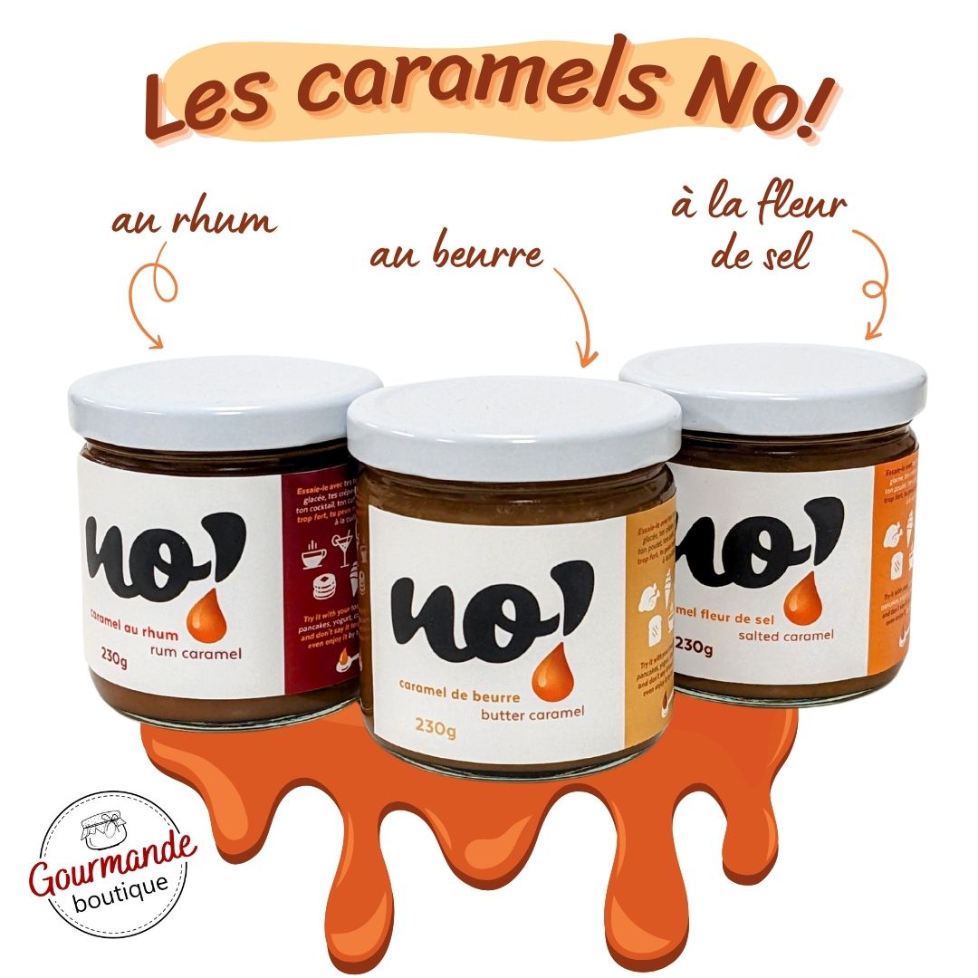 Les caramels No! en trois saveurs