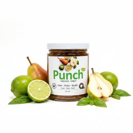 Tartinade Lime, poire et basilic - Punch