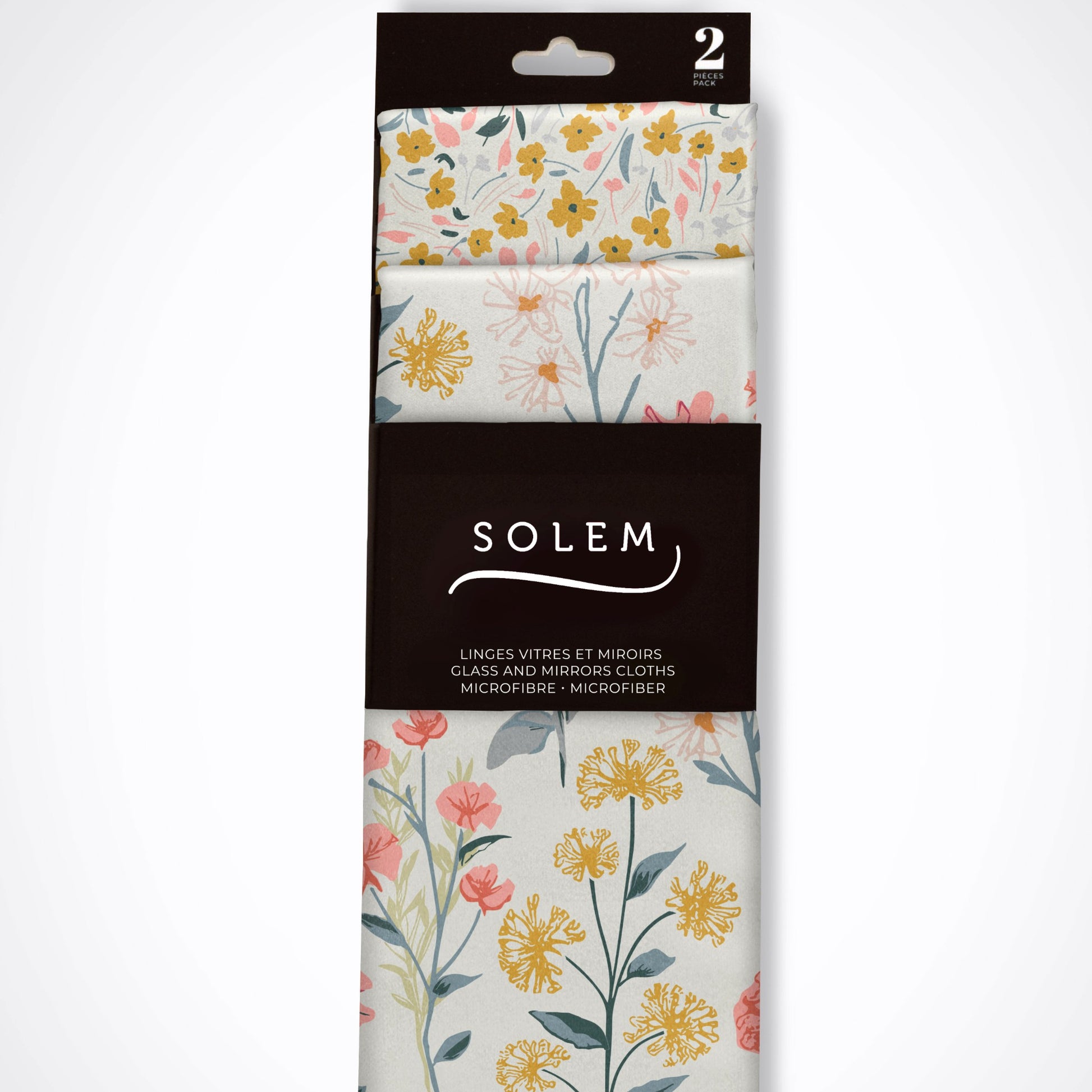 Linges en microfibre pour vitres et miroirs - Solem
